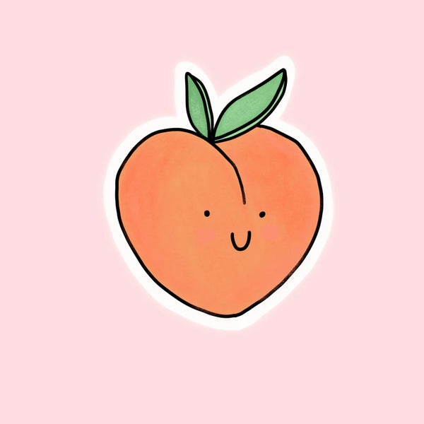 Peach Vinyl Sticker