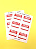 Plant Name Tag Sticker Sheets