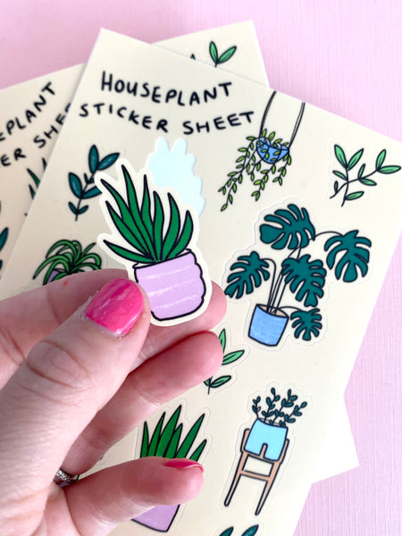 Cute Plants Vinyl Sticker sheet