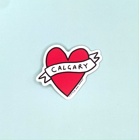CALGARY Heart Vinyl Sticker