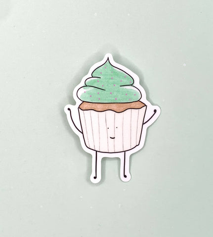 Cupcake vinyl sticker
