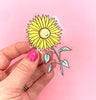 Sunflower Clear vinyl sticker