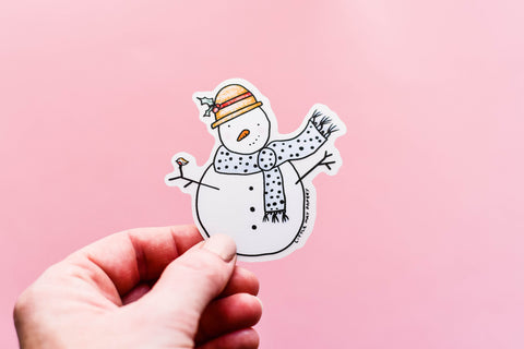 Snowman vinyl sticker