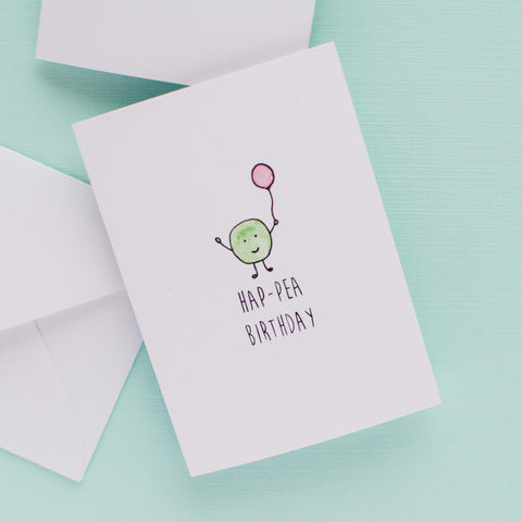 Hap-Pea Birthday MINI CARD