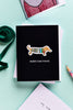Sausage Dog Christmas Card  (Vinyl Sticker Greeting Card)