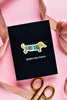 Sausage Dog Christmas Card  (Vinyl Sticker Greeting Card)