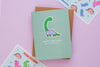 Happy Birthday You Old Dinosaur (Vinyl Sticker Greeting Card)