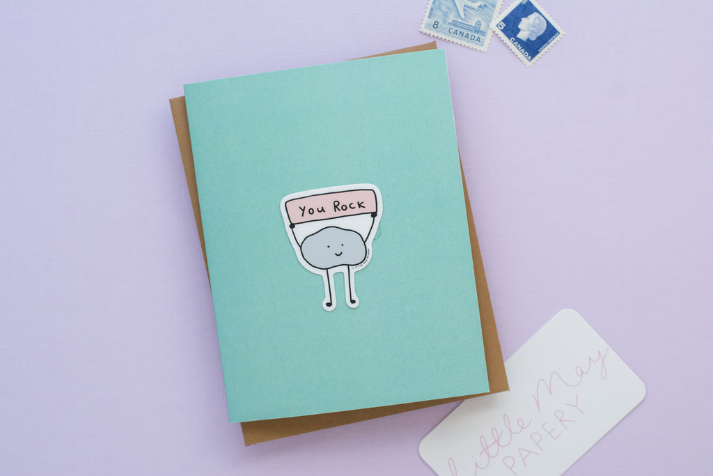 YOU ROCK (Vinyl Sticker Greeting Card)