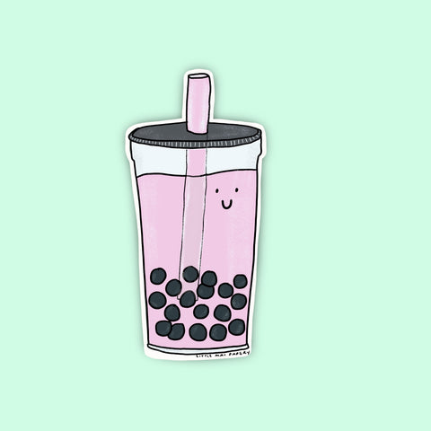 Boba (Bubble Tea) Vinyl Sticker