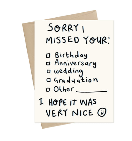 Sorry I Missed...