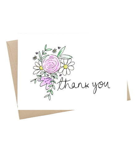 Thank you floral card