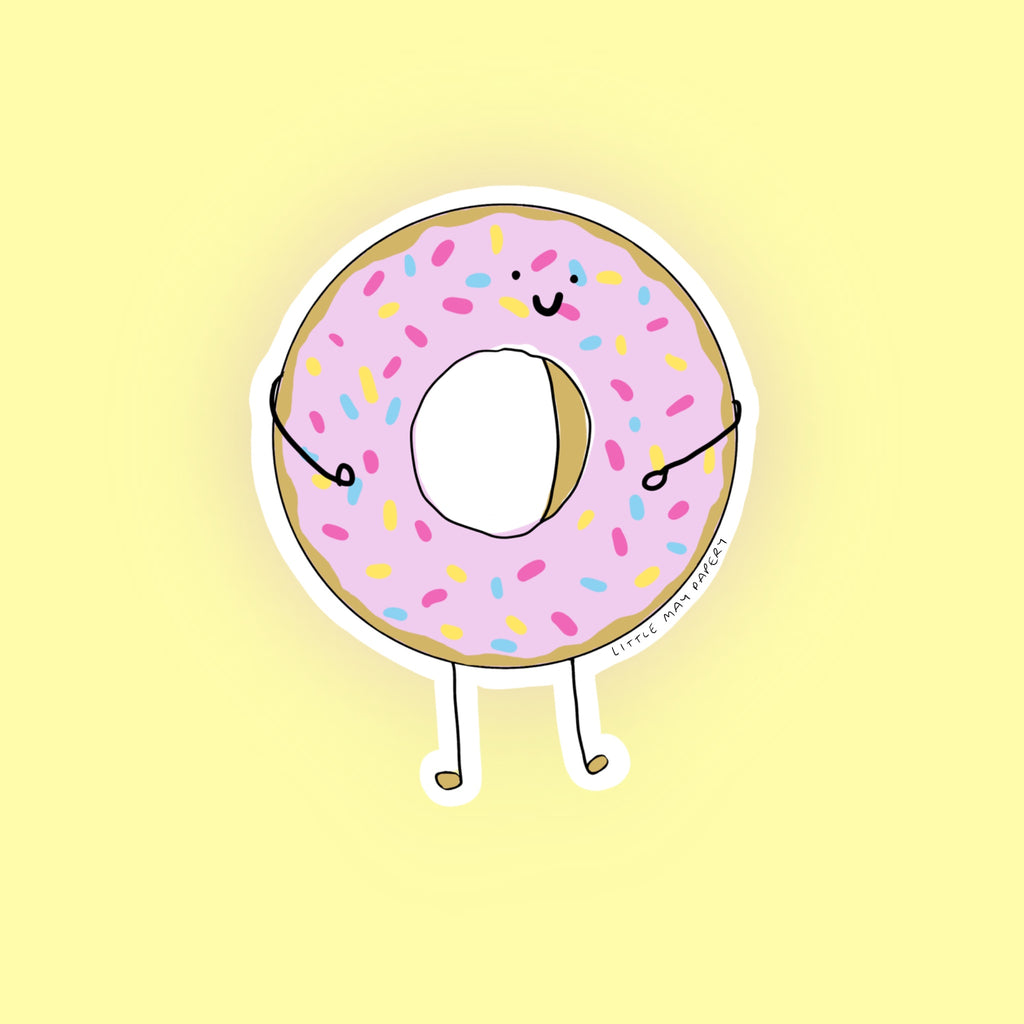 Clear Donut vinyl sticker