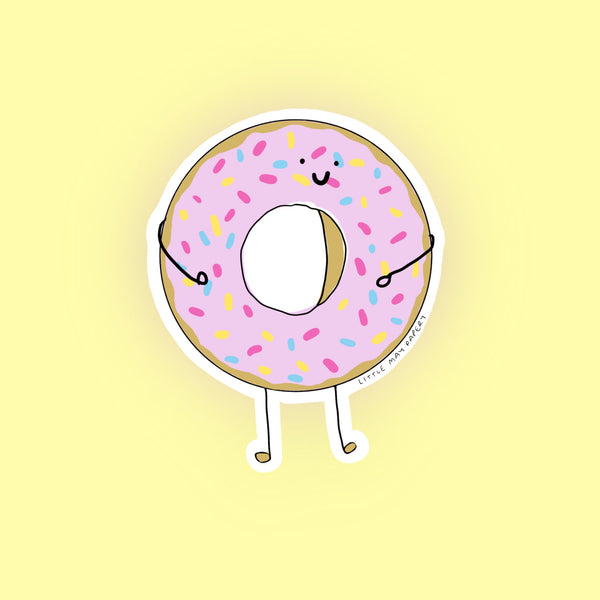 Clear Donut vinyl sticker