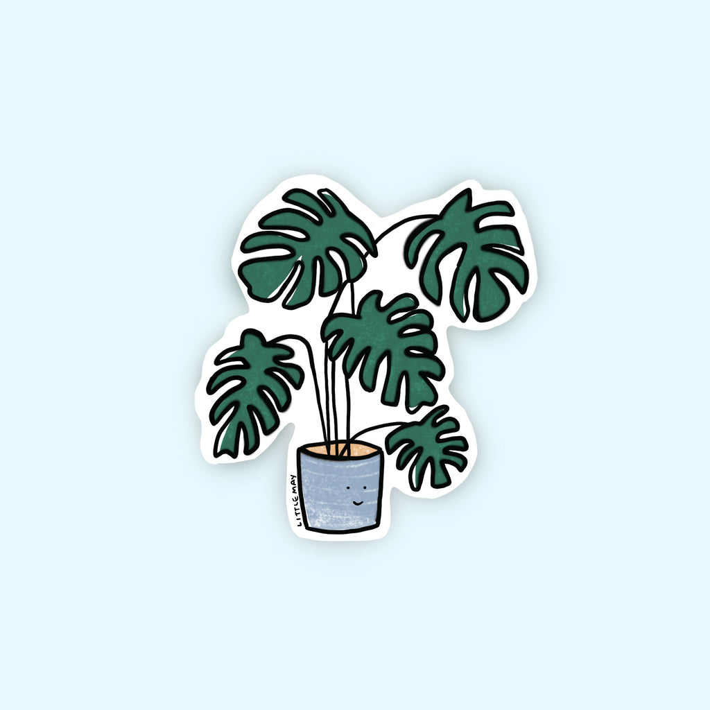 Monstera Clear vinyl sticker