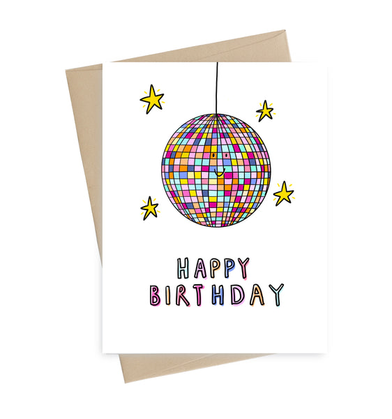 Disco Ball Birthday Card