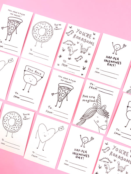 Colour in Valentine Mini Cards (SET OF 12)