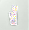 Clear Peace vinyl sticker