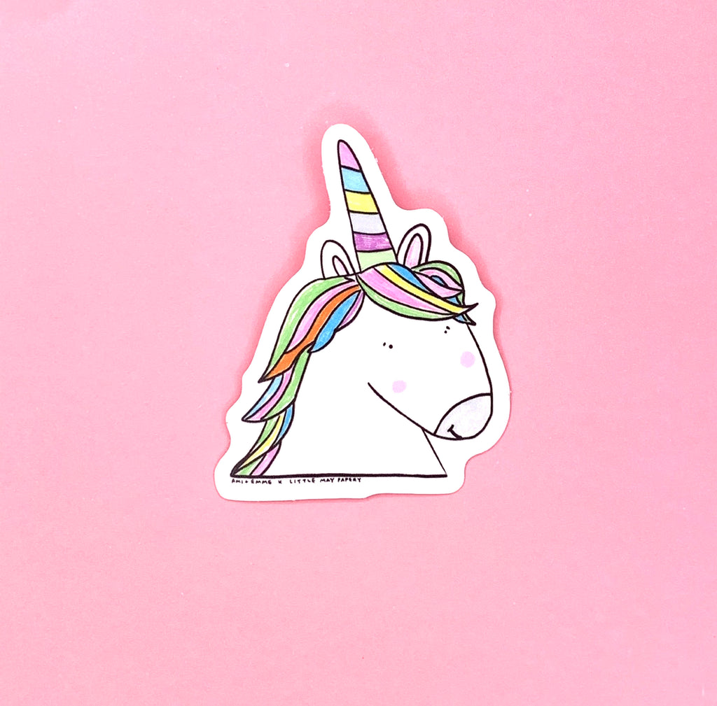 Unicorn Vinyl Sticker (Ami + Emme Collab)