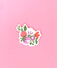 Floral vinyl sticker