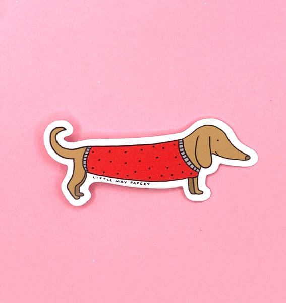 Wiener Dog vinyl sticker
