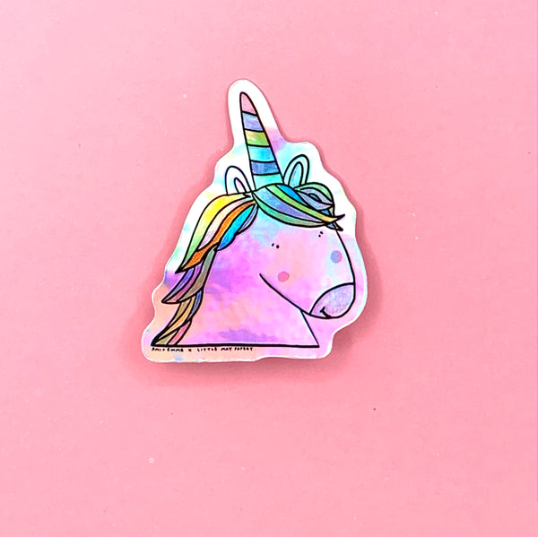 Holographic Unicorn Vinyl Sticker (Ami + Emme Collab)