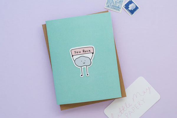 YOU ROCK (Vinyl Sticker Greeting Card)