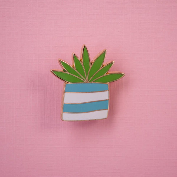 Gold Plated Plant Lover Enamel pin