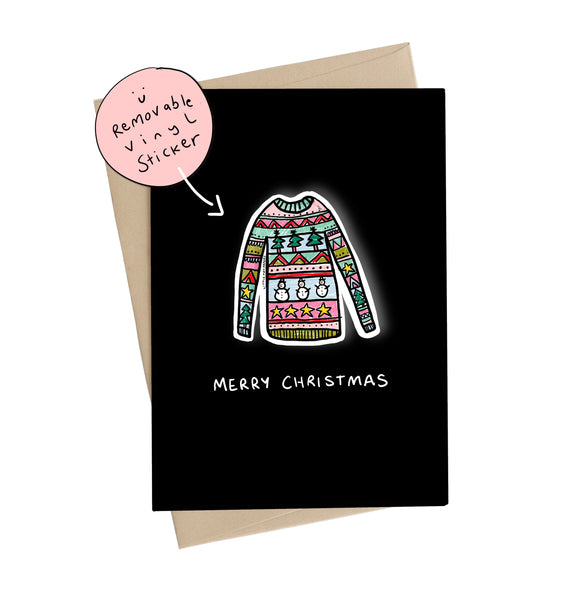 Xmas Sweater Sticker Card