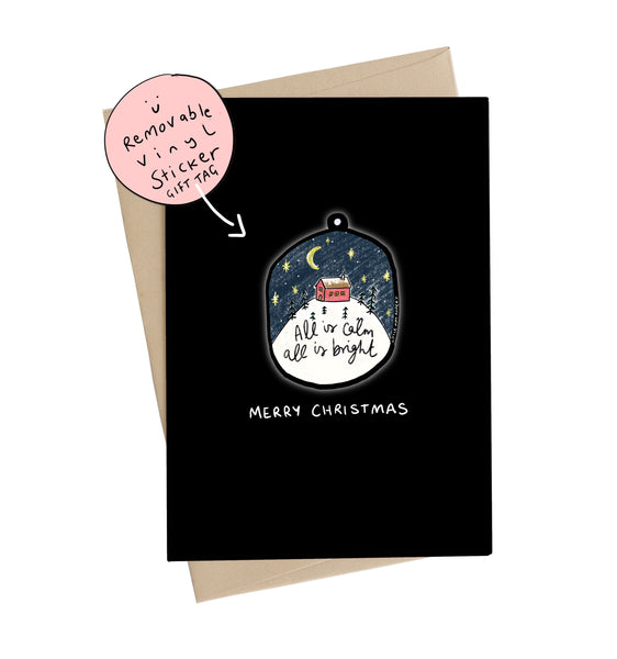 All is Calm Gift-Tag Sticker Card