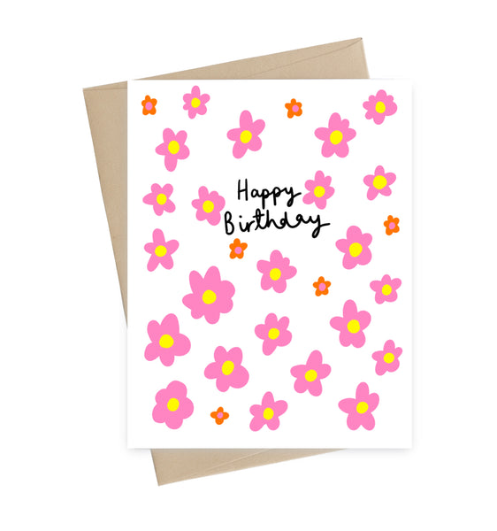 Pink Flower Birthday