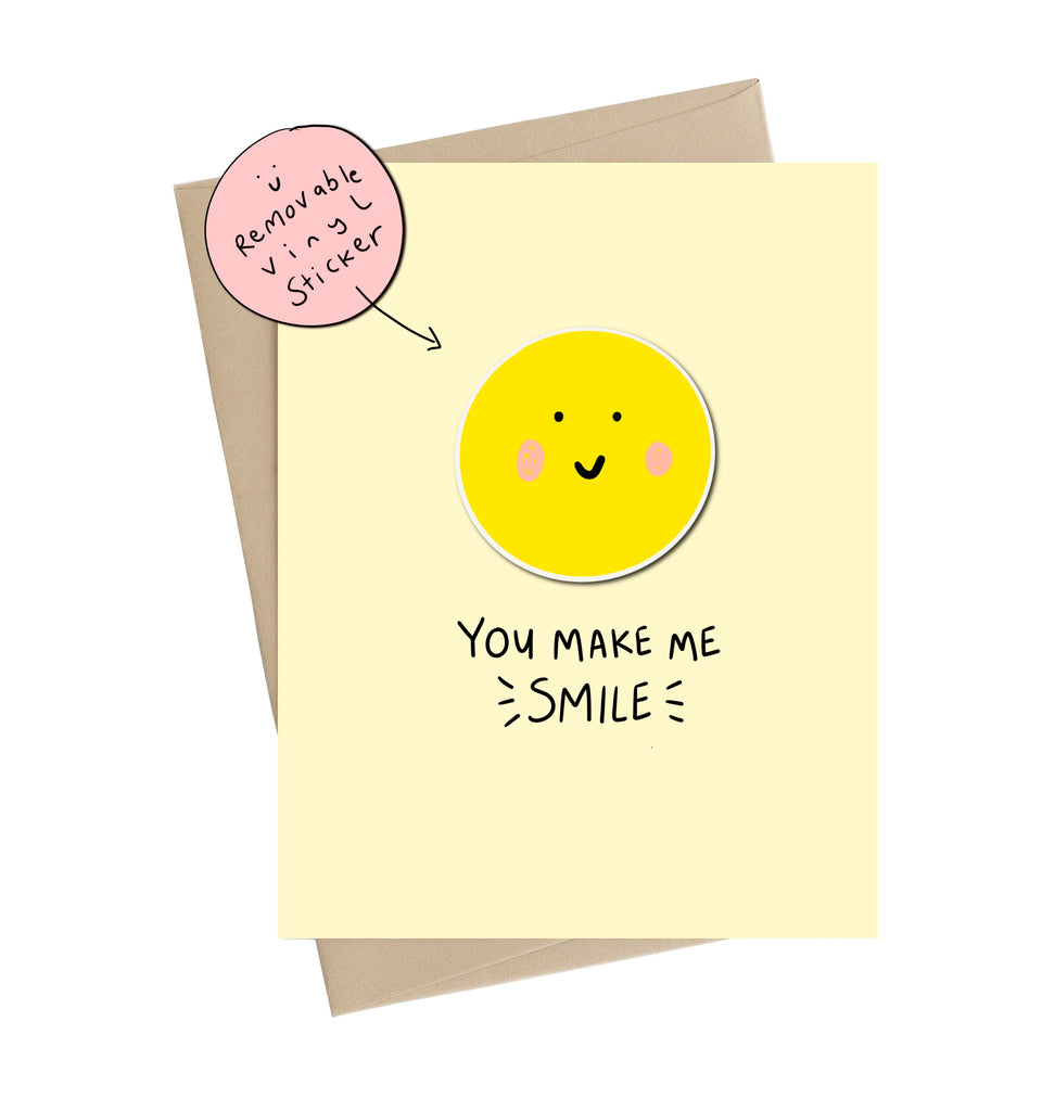 You Make Me Smile (Vinyl Sticker Card)
