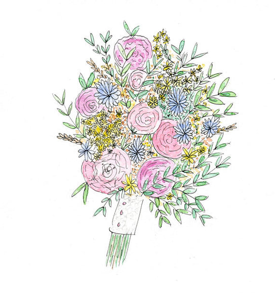 Wedding Bouquet Illustration