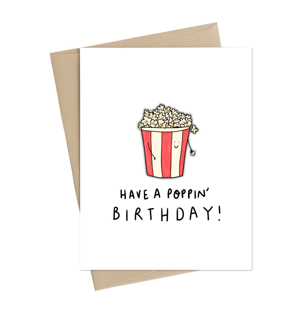Popcorn Birthday Card //  