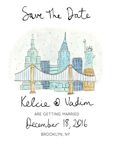 Bespoke Illustrated Save The Date